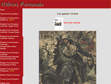 Tablet Screenshot of militaryautographs.com
